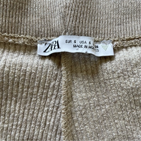 Zara ribbed tan/nude shorts size small - Picture 4 of 7